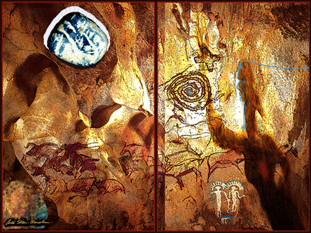 Cave Wall Herd Diptycht
